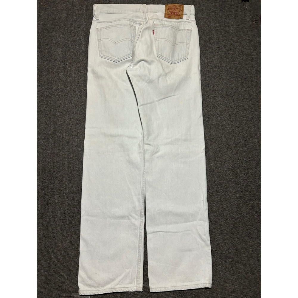Levis 501 made in usa jeans vintage light blue wash fit 33X31 (tag 34X32) - Picture 2 of 12